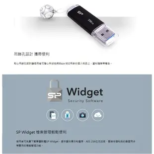 SILICON POWER 廣穎電通 B02 256GB USB3.2 Gen 1 隨身碟 黑