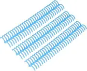 30 Hole Loose Leaf Paper Binding Strip, 22mm Inner Diameter, Wear Resistant Plastic Binding Rings, for Office, Student Use (Blue)