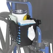 ZHCHG Wheelchair Cup Holder, Walker Basket & Organzier, Large Storage Box, Tissue Holder, Water Bottle Holder, Fit for Wheelchair, Walker, Scooter, Rollator and Stroller