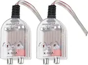 eMagTech 2pcs Audio Converter Audio Signal Adapter High to Low Speaker Impedance Converter for Speaker Output to RCA Line Control Car Amplifier Wiring