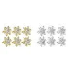 6Pcs Xmas Snowflake Napkin Rings Napkin Holders for Banquet Table Wedding