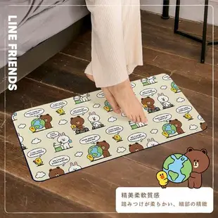 網狐家居 LINE FRIENDS 環保 快乾超軟式珪藻土吸水地墊 矽藻土 80x38x0.5cm 大尺寸