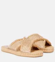 [Jimmy Choo] Jimmy Choo Aciel espadrille slides AU 8.5 neutrals