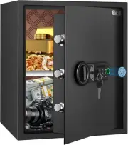 HSGCJS Large Fingerprint Safe – 1.93 Cubic Feet Biometric Safe Box with Keypad