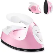 Mini Craft Iron,Pink Mini Heat Press Machine Small Iron Portable Travel Handy He
