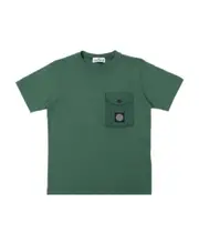 patch-pocket short-sleeve T-shirt 12Y bottle of green