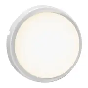 Cuba Bright LED Outdoor Wall Light Round 14w in White