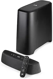 [Polk Audio] MagniFi Mini AX Ultra-Compact TV Soundbar with Wireless Subwoofer, Dolby Atmos and DTS:X, HDMI eARC, Bluetooth, AirPlay 2, Google Chromecast