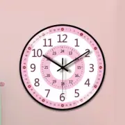 Silent Wall Clock Teaching Clock Non Ticking Learning Clock Wall Decor Student