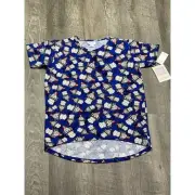Lularoe Gracie Shirt Uncle Sam July 4th Patriotic High/Low Size 10 NWT