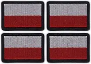 [Patchion] Set of Four - Flag of Poland - Shooting/Hunting - Black VeIcro/Hook and Loop Backing - Embroidered Patch/Badge/Emblem