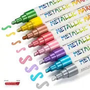 Liquid Chalk Markers for Chalkboard Wet Erase Metallic Colors Pens Window Mar...