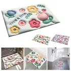 3D Flower Absorbent Mat Anti-Slip Diatom Mud Floor Mat Foldable Bathroom CaoNn