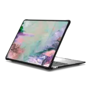 MacBook Air 13-inch (M1 / Intel) Impact Case WINTER DREAMLAND 2 - Colorful Abstract Acrylic Painting Fine Art Turquoise Aqua Teal Lavender Plum Purple Brown Peach Nature Cool Coastal Landscape Chic Whimsical Textural Swirls Modern