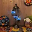 Turkish Floor Lamp Handmade 3 Globes Mosaic Glass Table Lamp Moroccan Tiffany St