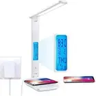Dimmable LED Desk Table Lamp Reading Light Wireless Phone Charger Bedside Lights