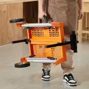 Miter Saw Stand with Tabletop and Wheels 330lbs Load Capacity Adjustable