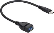 Type-C to Usb3.0 Adapter Cable OTG Cable Type-C Male to Usb3.0 Female Converter High- Transmission for Type-C Phone Laptop Black