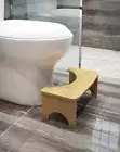 Bamboo Toilet Stool Adults 6.5" Poop Stool Bathroom Toilet Potty Stool