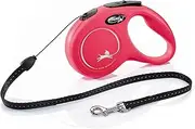 Flexi Classic Cord Retractable Dog Lead Red Small 5 Metre