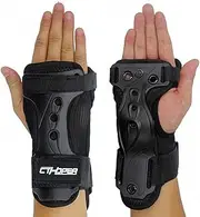 CTHOPER Adjustable Wrist Protection Gloves for Skiing, Roller Skating, Skating, Skiing