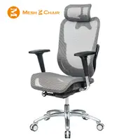 在飛比找PChome24h購物優惠-【Mesh 3 Chair】華爾滋人體工學網椅-尊爵版(銀灰