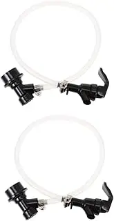 Amosfun 2pcs Easy to Use Ball Lock Keg Fittings Stainless Steel Clamp Flexible Perfect for Homebrew Beer Picnics