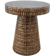 LVD Side Table Nord Burnished Mop Home/Lounge Decor 40x45cm - Brown