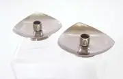 STELTON DANISH STAINLESS STEEL 18/8 MID CENTURY MODERN CANDLE HOLDER SET NIB
