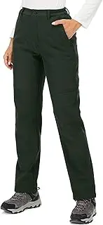 [Toomett] Women's Snow Hiking ski Waterproof Fleece Lined Outdoor Cargo Pants Softshell Winter Warm Pants with Zipper Pockets