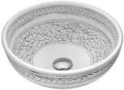 ANZZI Cadence Series 16 in. Round Bathroom Vessel Sink with Stain-Resistant Non-