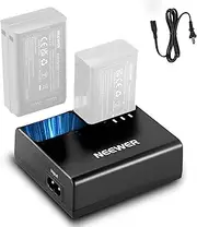 NEEWER NC2-Z1 2 Slot Battery Charger Set for NEEWER Z2 Z1 Z760 Z880 TTL Speedlite Flash, 7.4 V/2600 mAh Li-ion Battery, DC 8.4 V/5 V Output, AC USB Charger with AC Power Cable (EU Plug)