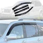 X-CAR Weathershields for Toyota Landcruiser Prado 120 Series 2003-2009 Car Weather Shields Wind Deflectors Window Sun Visor 4 Pcs-Set
