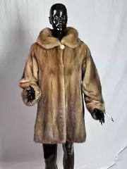 REAL FUR MINK DEMI BUFF JACKET HOODED