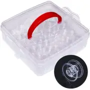 100 Pcs Bobbins Sewing Machine Bobbins Plastic Bobbins with Case Sewing Machi...