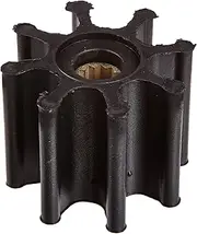 Jabsco 920-0001-P Marine Replacement Impeller (Neoprene, M Silhouette, 2" Deep, 7 Spline Drive, 5/8" Shaft, 8 Blade, 2 9/16" Diameter, Brass Insert)