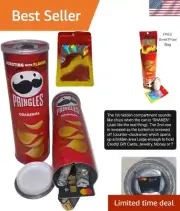 Portable Potato Chip Can Safe with Twist-Off Bottom – Secure Hidden Compartment