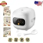 Fast Cooking Mini Rice Cooker - 4 Cups Capacity with Easy Clean Non-Stick Pot