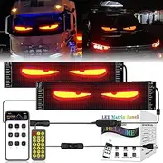 Blazexel Devil Eyes Light for Cars, Colorful Eye Lamp Soft Screen for Car Windows, DIY Car Dynamic Led Smart Colorful Eye Lamp Soft Screen, Programmable Flexible Led Display (2Set,4.7 * 23.4in)
