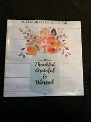 NEW 2022 DOLLAR TREE WALL CALENDAR-11X11 "THANKFUL GRATEFUL BLESSED