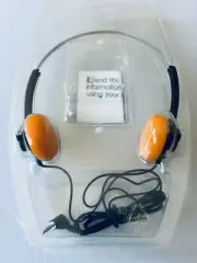 NEW SONY TRH-1 Walkman Lightweight Headphones w/ Orange Pads Guardians Of Galaxy