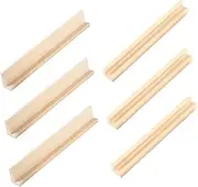 INOOMP 6Pcs Wooden Domino Holders Displaying Base for Domino Games for Relief for Crafts and Education