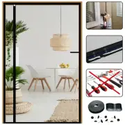 Reversible Left Right Side Opening Screen Door Mesh Magnetic Closure Heavy Du...