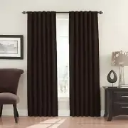 Eclipse Fresno Espresso Thermal Insulated Back Tab 52 x 108 Curtains (2) NIP