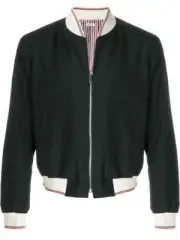 $1500 THOM BROWNE long sleeve bomber jacket black Small Size 1 MJO016A02872 SS18