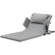 EQUIPMED Electric Adjustable Bed Backrest, German-Engineered Power Lifting Back Support with Remote Control, Full Length, Grey
