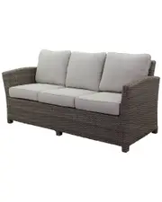 Creative Outdoor Products Courtyard Casual Capri Grey Sofa With Cushions