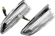 Turn Signal Lights for Opel for Astra J for Astra J K for Zafira C for Insignia B Grandland X 2Pieces Led Dynamic Side Marker Turn Signal Light Sequential Blinker Turn Signal Lights(Dynamic Crystal)