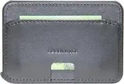 [CarryWise] RFID Blocking Card Holder for Men - Leather Front Pocket Wallet with Quick Card Access Mechanism - Compact Credit Card Holder - Holds 6-8 Cards