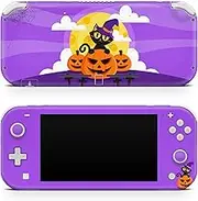 TACKY DESIGN Purple Halloween Skin Compatible with Nintendo Switch lite Skin, Pumpkin Switch lite Stickers, Vinyl 3m Decal, Full wrap Cover